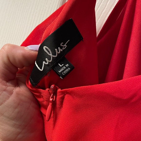 Cosmopolitan Red Off-the-Shoulder Skater Dress - Picture 11 of 11